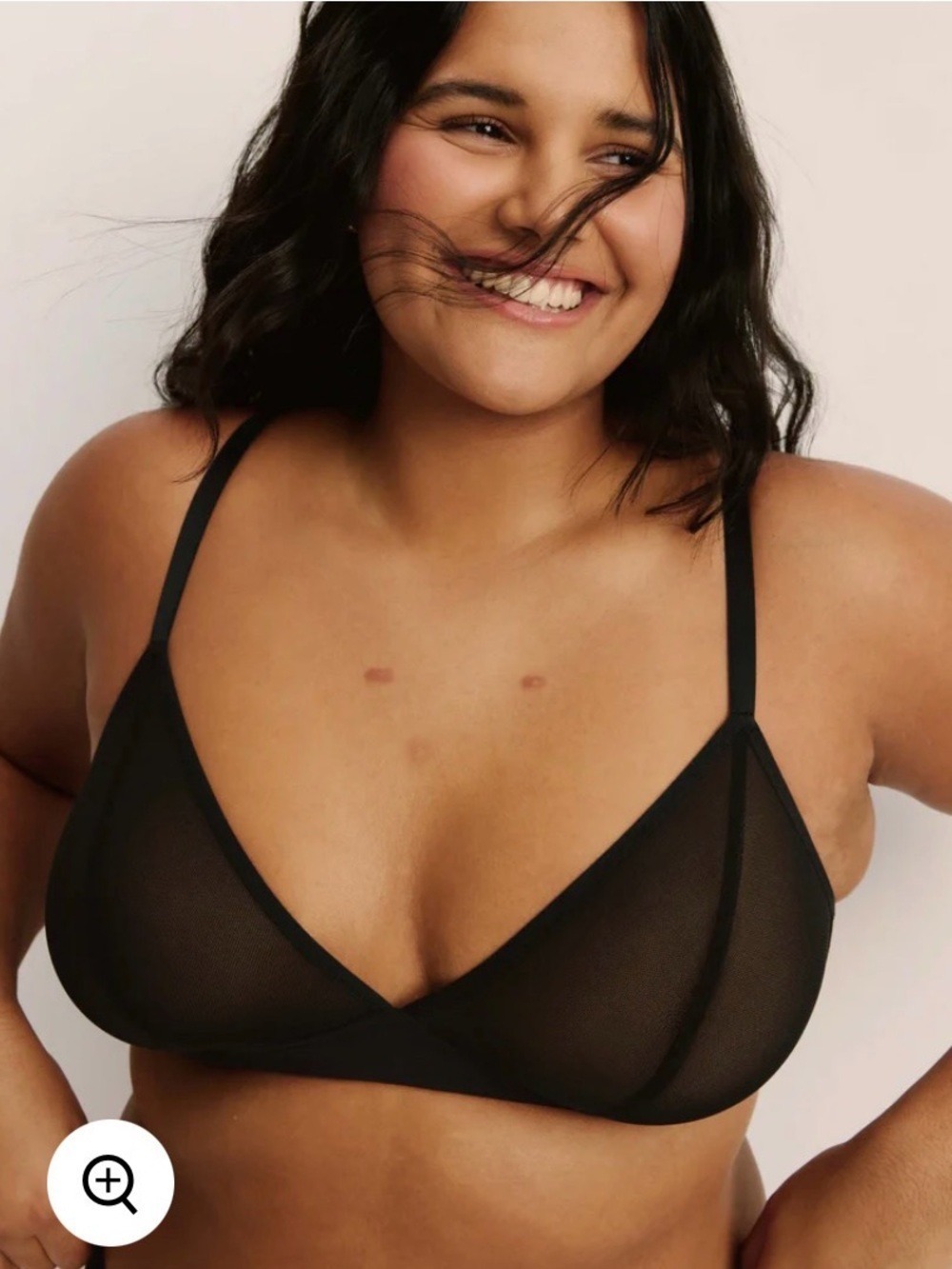 KNIX Mesh Deep V Bra BLACK SHEER, SIZE MEDIUM +  NWT